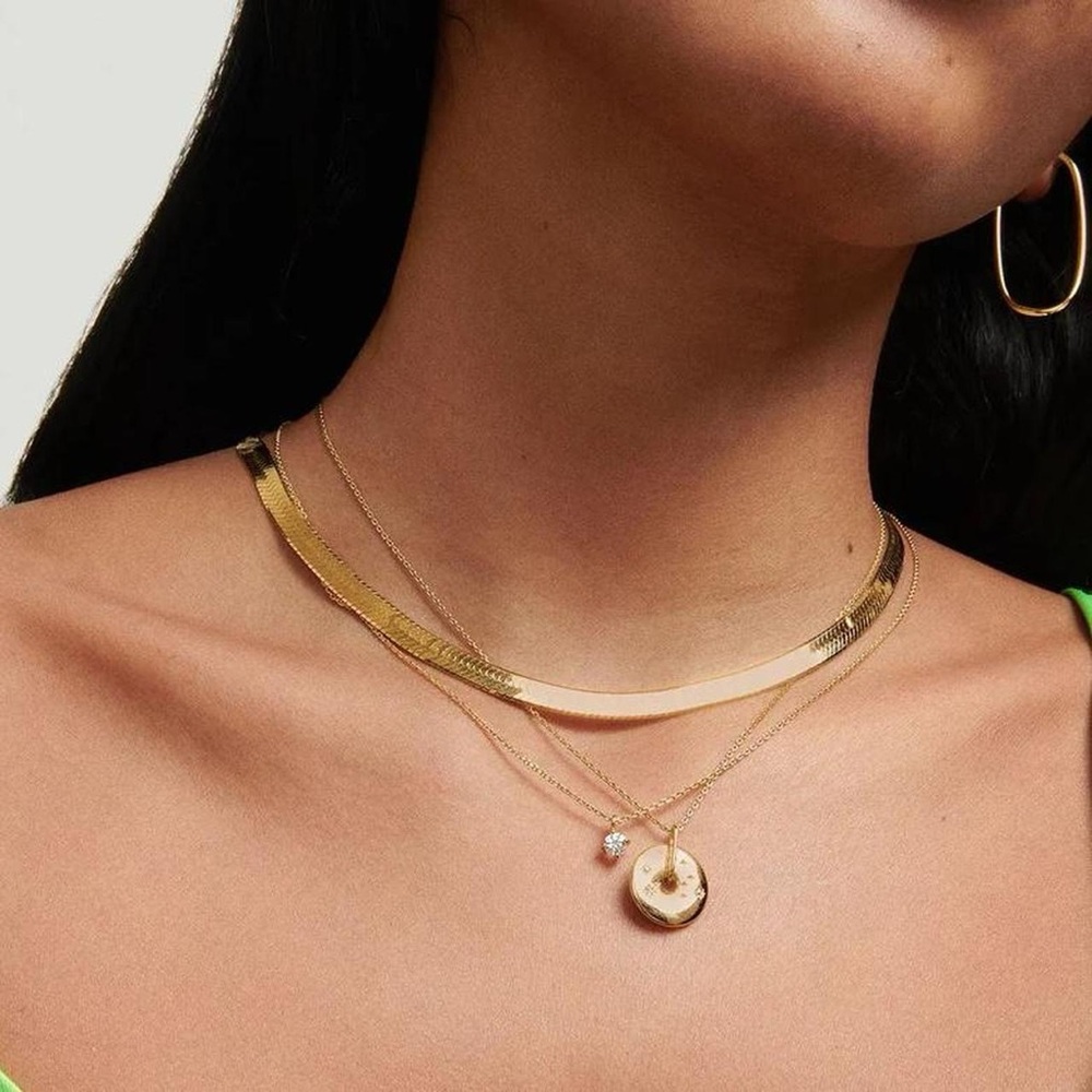 Mejuri Bold Herringbone Chain Necklace
